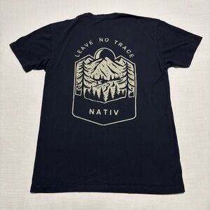 Men’s NATIV Leave No Trace Short Sleeve Graphic T-Shirt | Black | Size Small